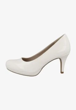 Tamaris High Heel Pumps - White Patent