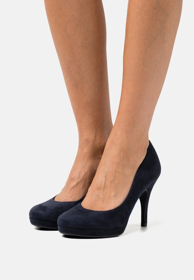 Tamaris Plateaupumps - Navy 3 Tamaris Plateaupumps - Navy