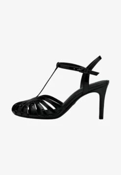 Tamaris High Heel Sandalette - Black Patent