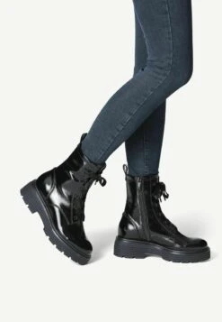Tamaris Cowboy-/Bikerstiefelette - Black Leather